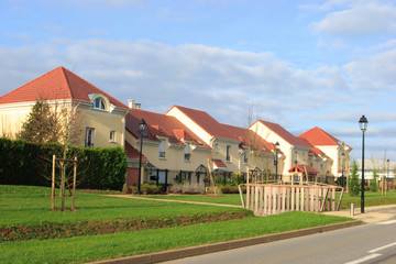 Fototapeta premium french townhouses