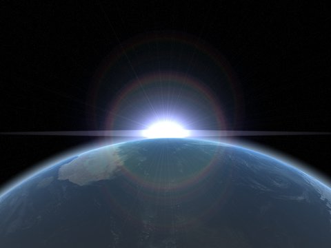 la terre : earth and sun