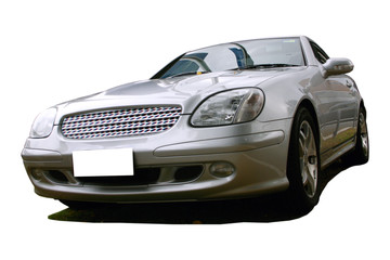 silver sports car