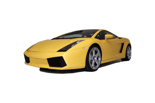 Fototapeta yellow sports car
