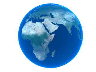 Obraz premium earth over white background
