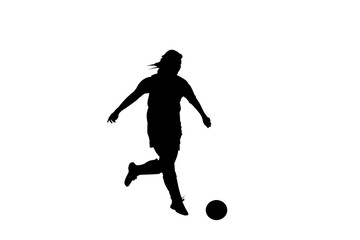Fototapeta na wymiar soccer silhouette