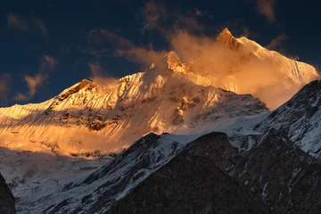 Foto auf Alu-Dibond Sonnenuntergang im Himalaja © Dmitry Pichugin