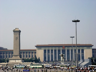 tiananmen square and pillar