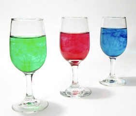 colored drinks