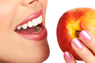 woman with grape