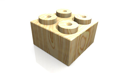 blocco in legno chiaro