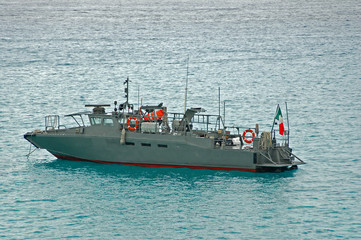 border patrol cutter in harbor waters