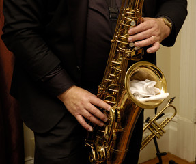 saxophonist playing