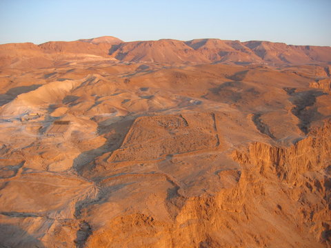 desert neguev depuis le site de massada en israel