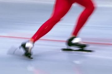 Schilderijen op glas speedskating © Sportlibrary