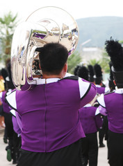 playing the trombone