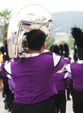 playing the trombone