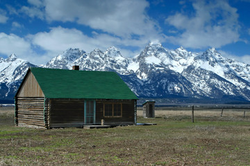 Fototapeta na wymiar cabin and outhouse