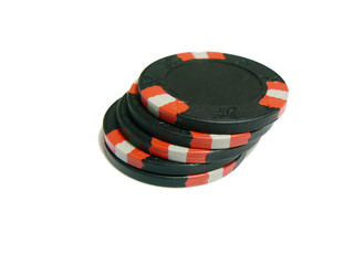 black poker chips