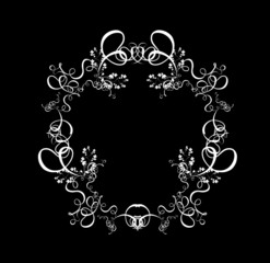 decorative abstract digital design - circular frame background