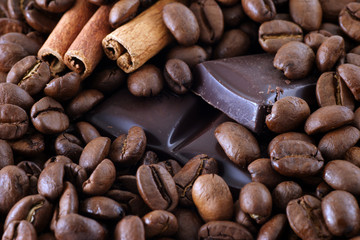 bronze-coffee grains