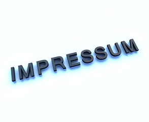 impressum 3d sign