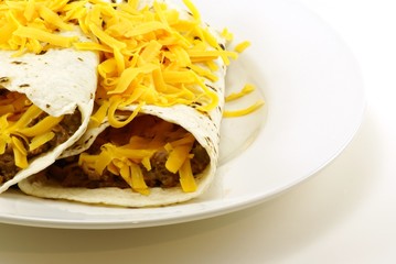 beef and bean burritos