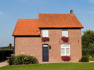 modern suburban house.