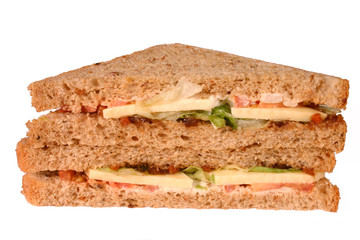 a ploughman’s lunch, cheese and pickle sandwiches.