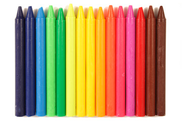 the inside of color crayons without their paper co