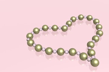 celebratory ornaments in the form of heart