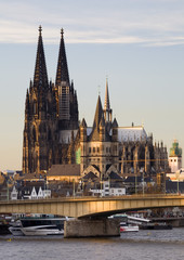 sun on cologne cathedral