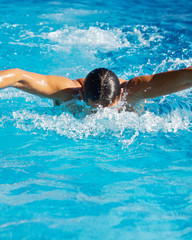 swimmer in swimming pool