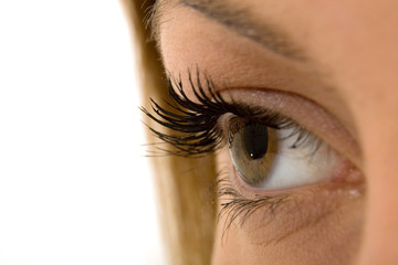 a close-up shot of an eye