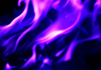 Crédence de cuisine en verre imprimé Flamme feu flamme bleu violet