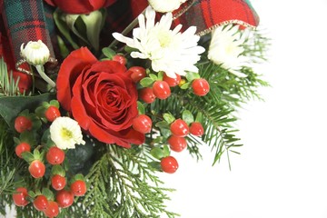 red rose in bouquet