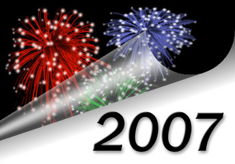 2007 mit feuerwerk