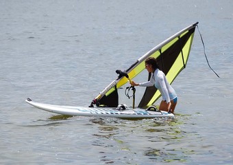novice windsurfer