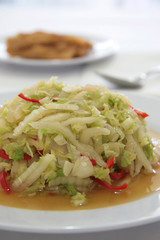 sliced cabbage
