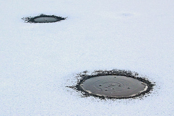 holes in ice