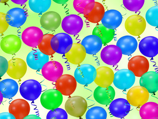 Fototapeta na wymiar colorful party balloons background