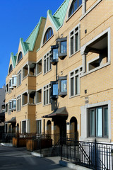 modern townhouses with gables