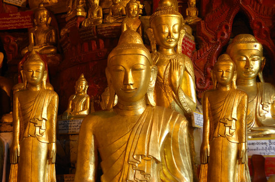 myanmar, pindaya: 8000 buddha's cave