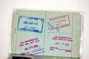 Fototapeta premium visa stamps