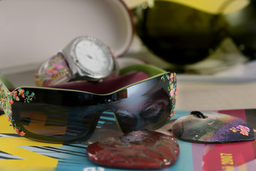 sunglasses and watch