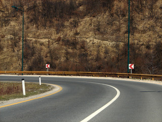left road sign