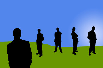 business people shadows