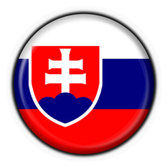 Fototapeta premium bottone bandiera slovacca - slovakia flag