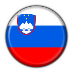 Fototapeta premium bottone bandiera sloveno - slovenia flag