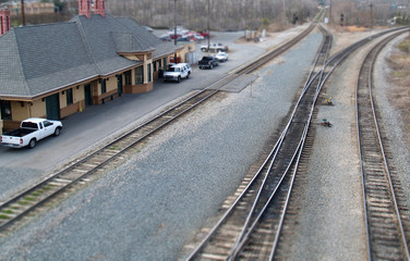model train station