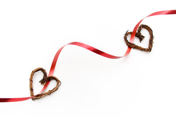 valentine ribbon with hearts
