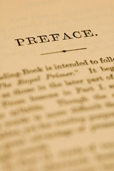 page in old book with shallow depth of field