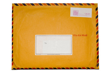 isolated envelope on white background