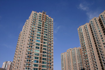 Fototapeta na wymiar nowoczesne budynki Pekinie Chiny